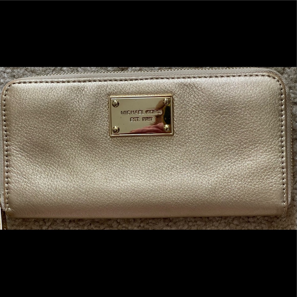 Michael Kors gold wallet